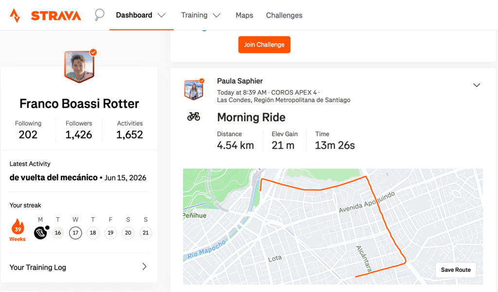 mi perfil de strava premium